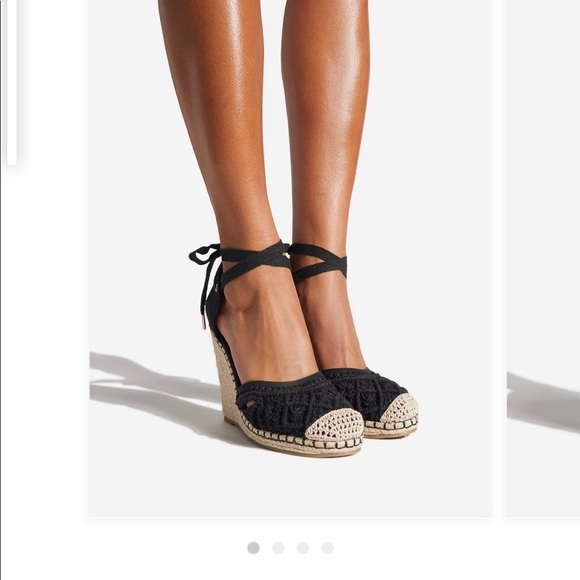 Nib Connie Wedge in black & cream closed toe Sz 10 - Picture 4 of 5